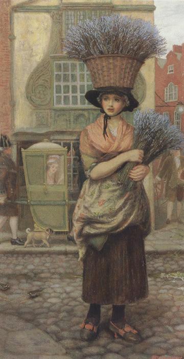 Arthur Hughes Sweet Lavender (mk37) France oil painting art